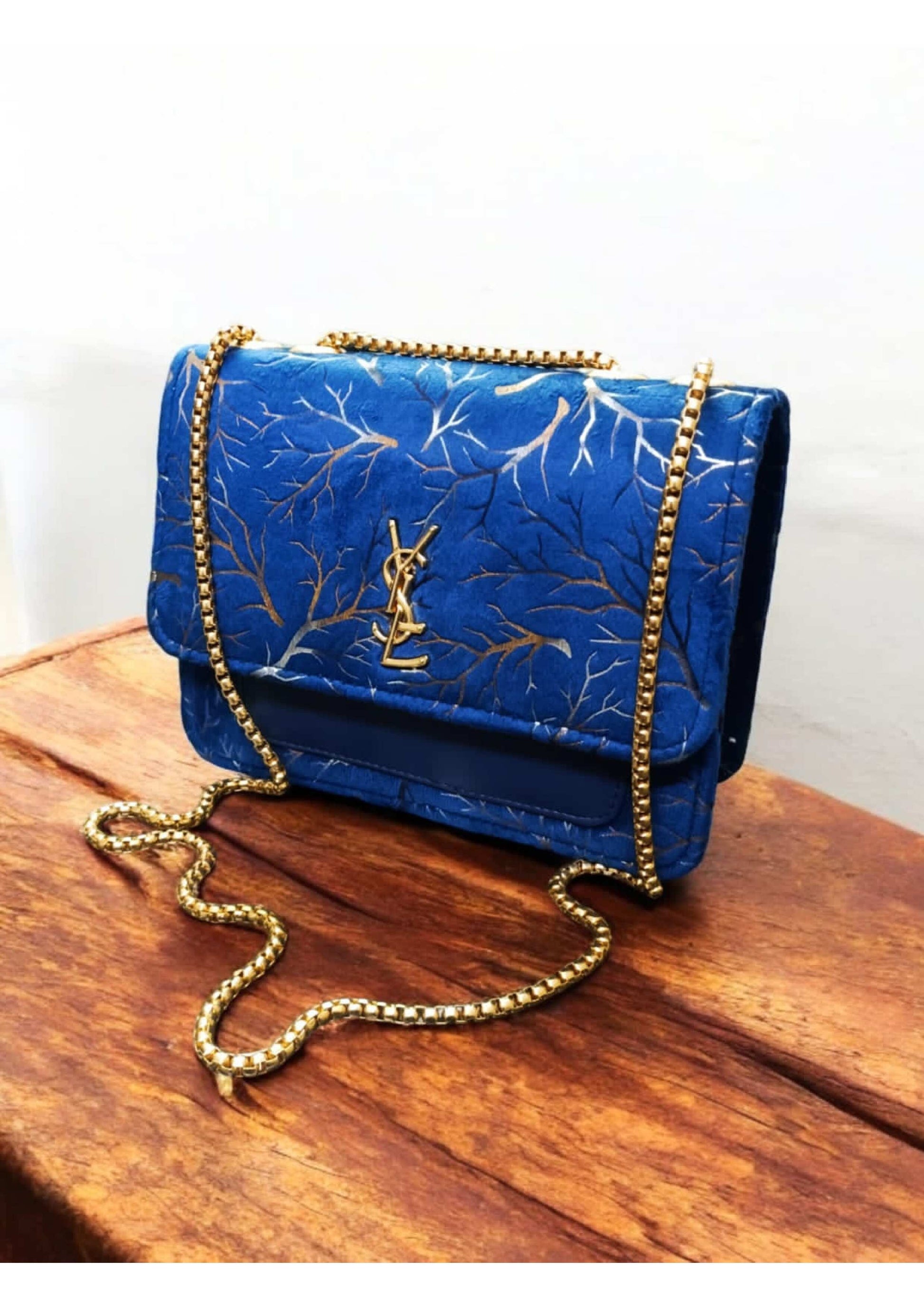 YSL BLUE MASTER  PIECE CROSS BODY BAG