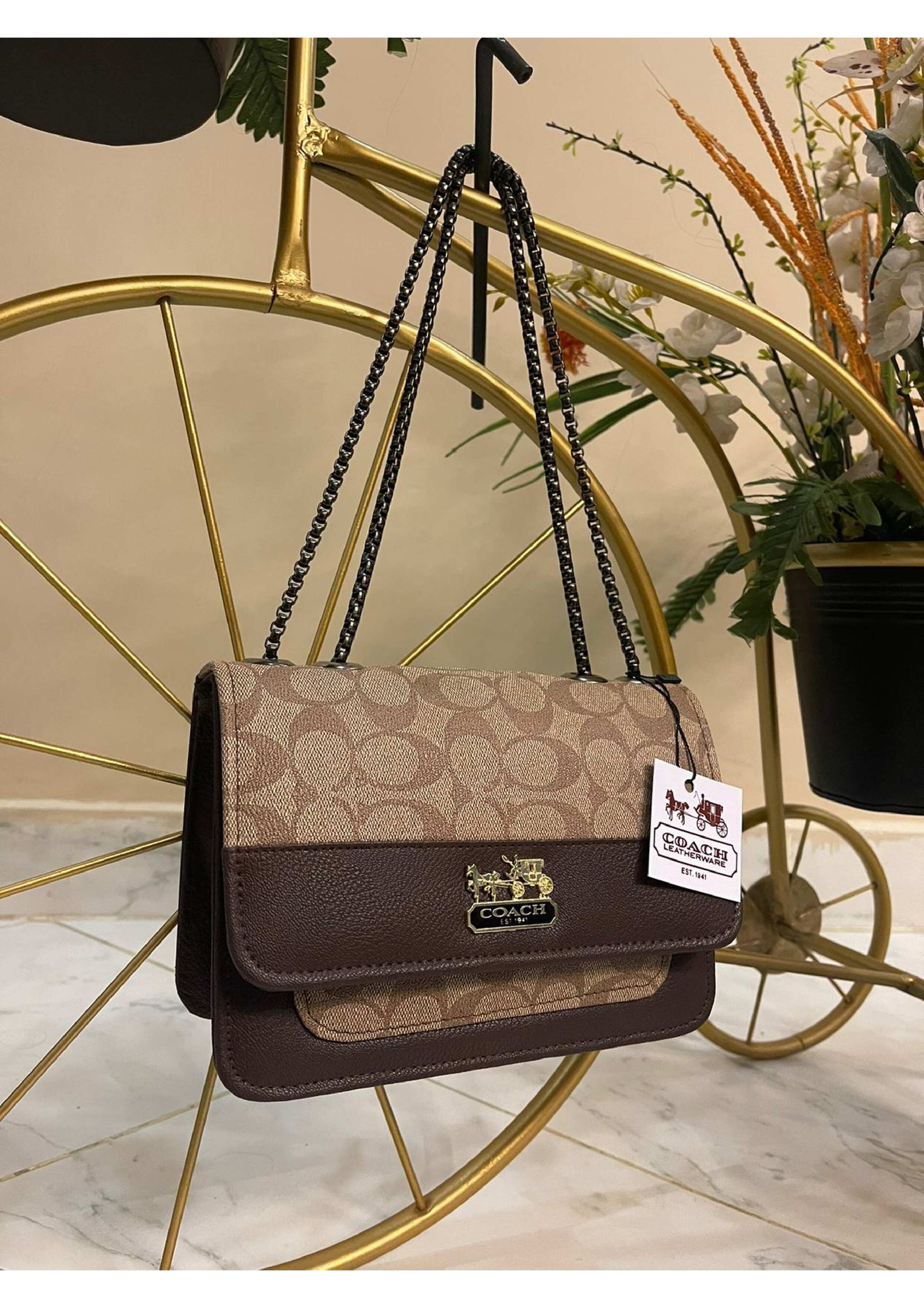 COACH BROWNY BEIGE MASTER  PIECE CROSS BODY BAG