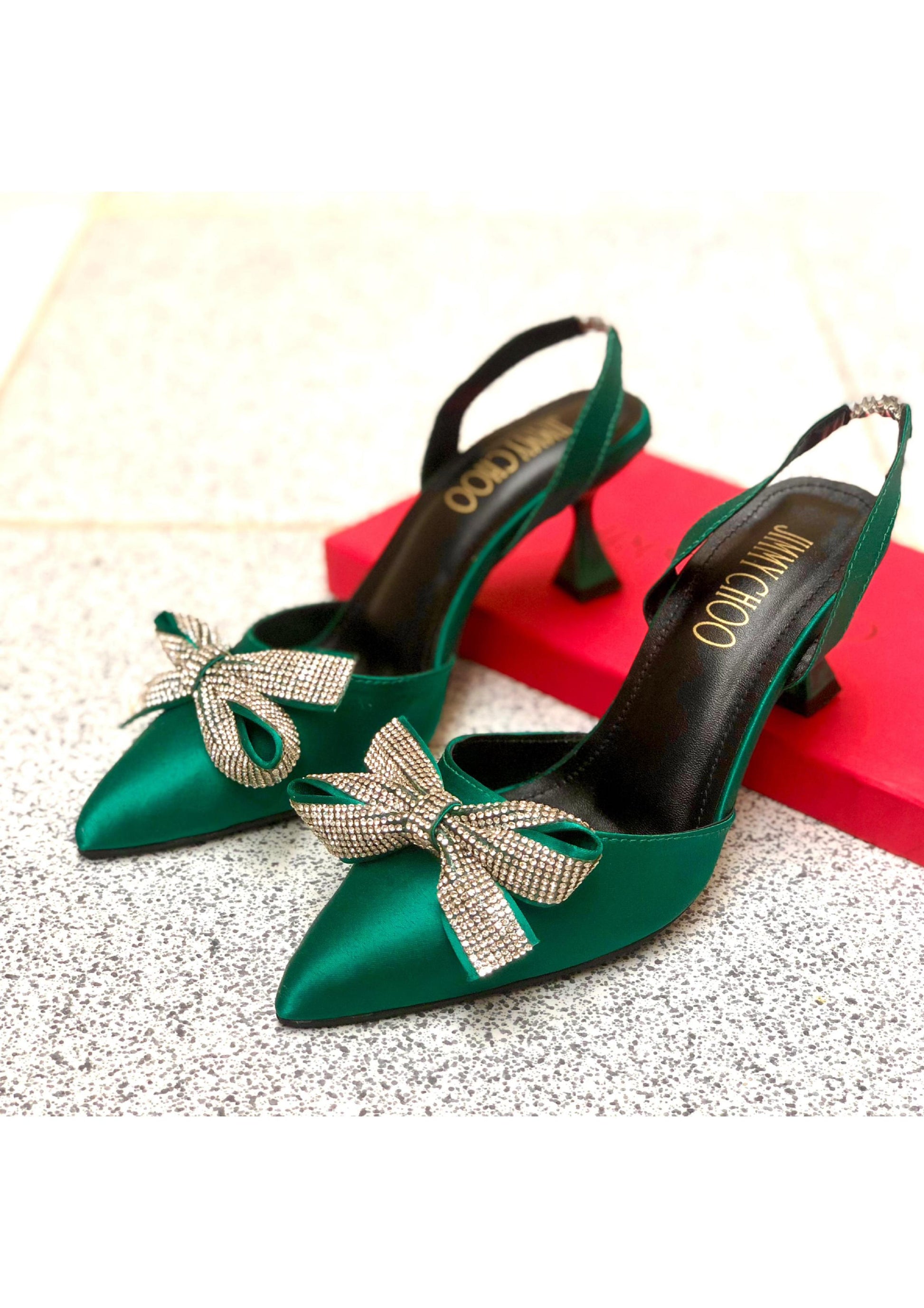 JIMMY CHOO GREEN HEELS SANDAL