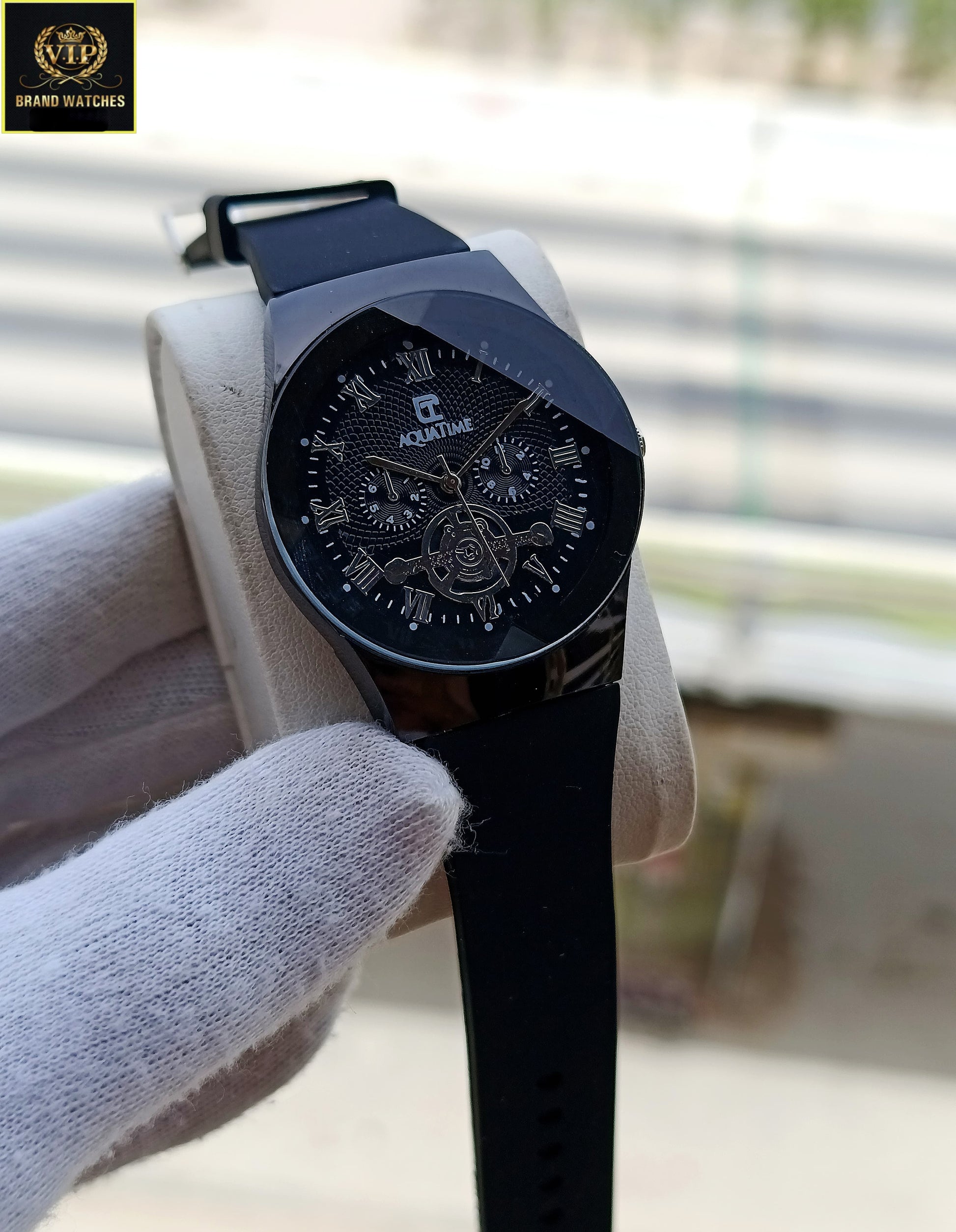 Men Leather Strap Aquatime Premium Watch AZ-05