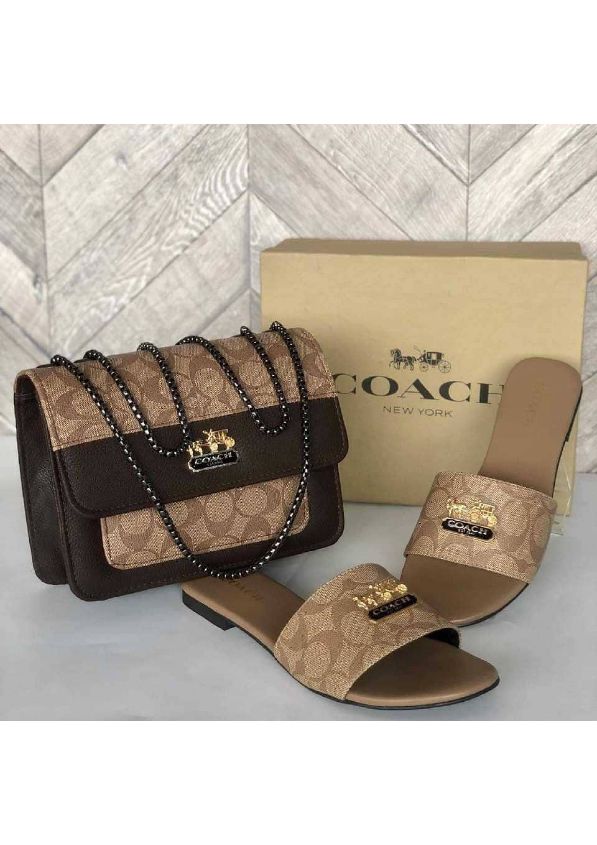COMBO DEAL COACH PACK OF 2 CROSS BODY BAG & SLIPPER,