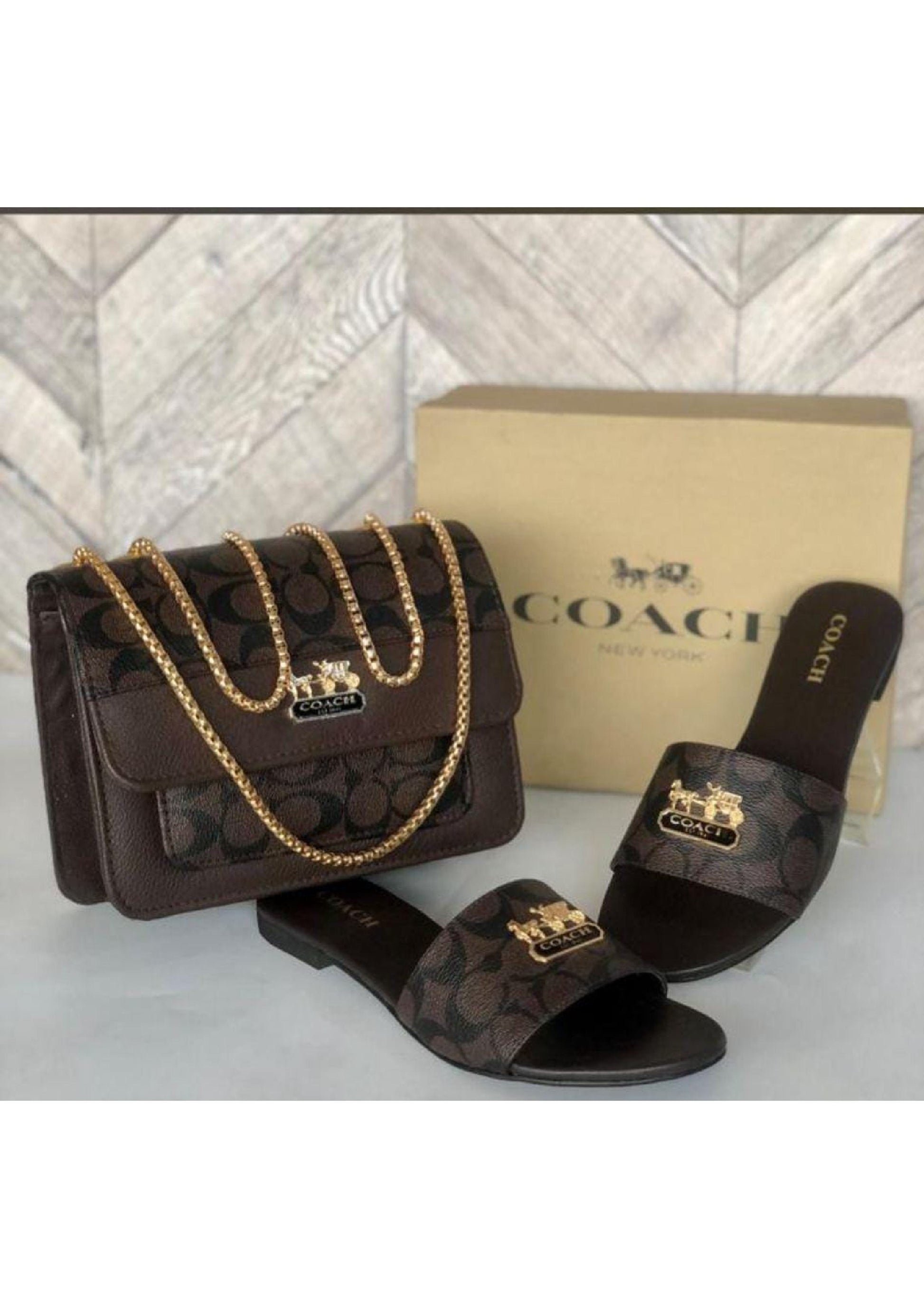 COMBO DEAL COACH PACK OF 2 CROSS BODY BAG & SLIPPER