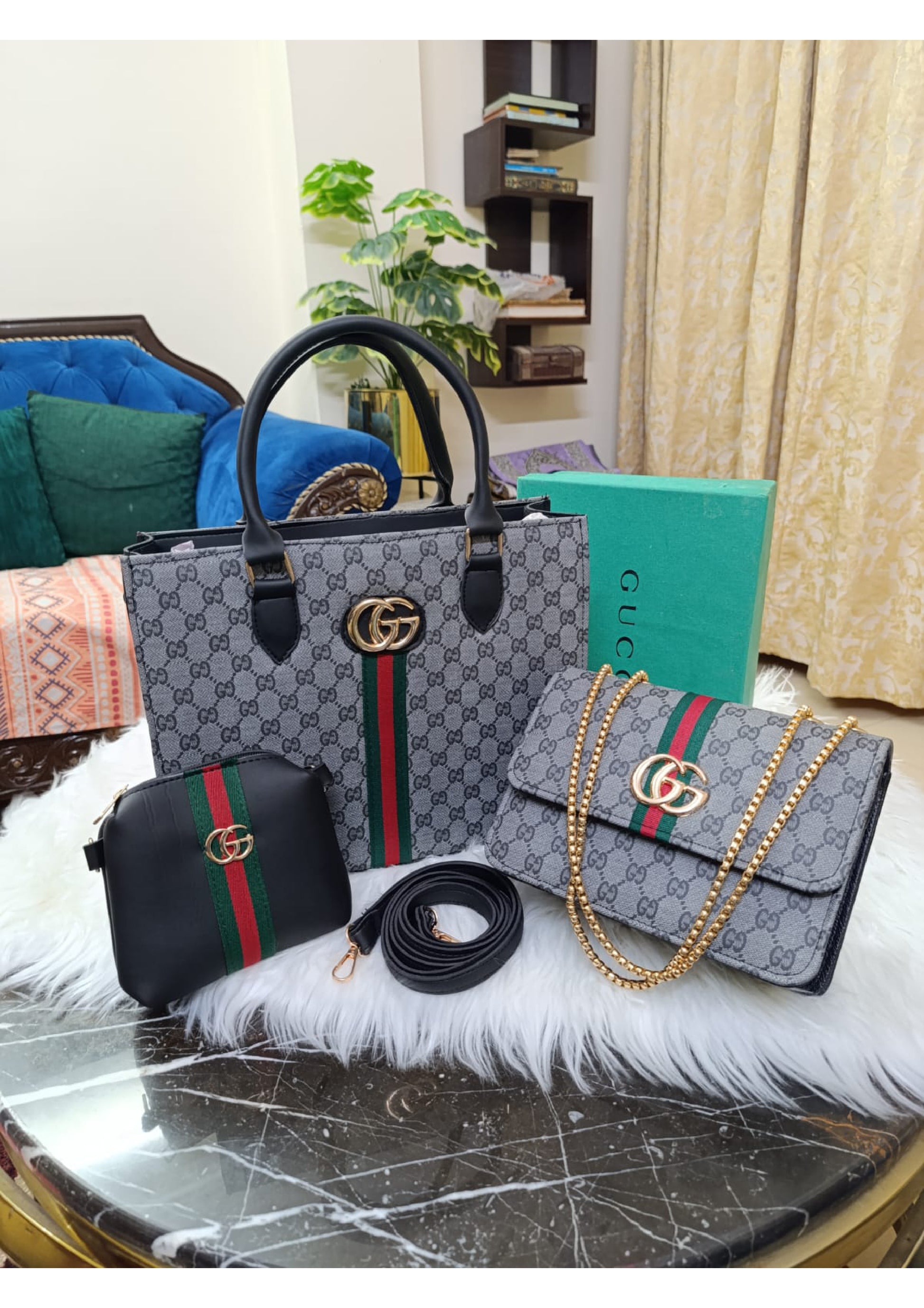 GUCCI LADIE'S BAG 3 PIECES SET,