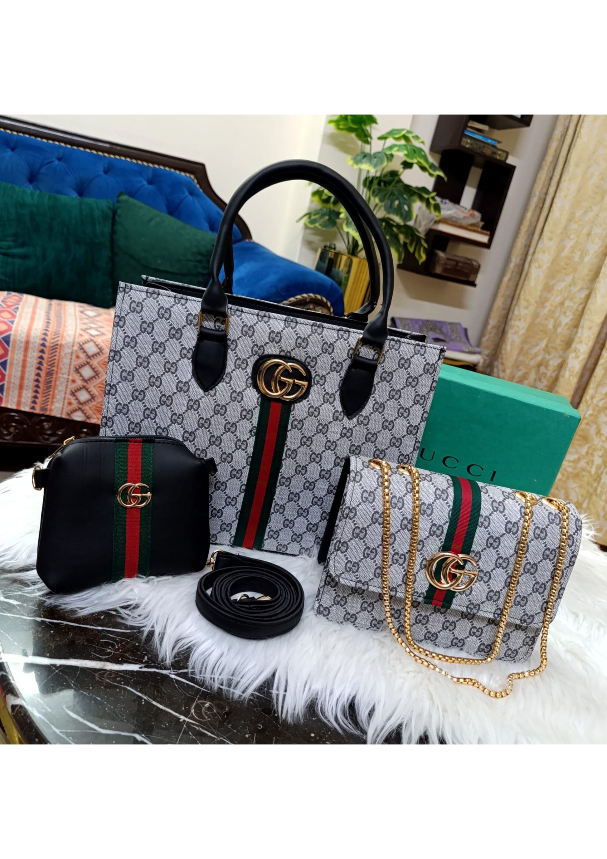GUCCI LADIE'S BAG 3 PIECES SET,