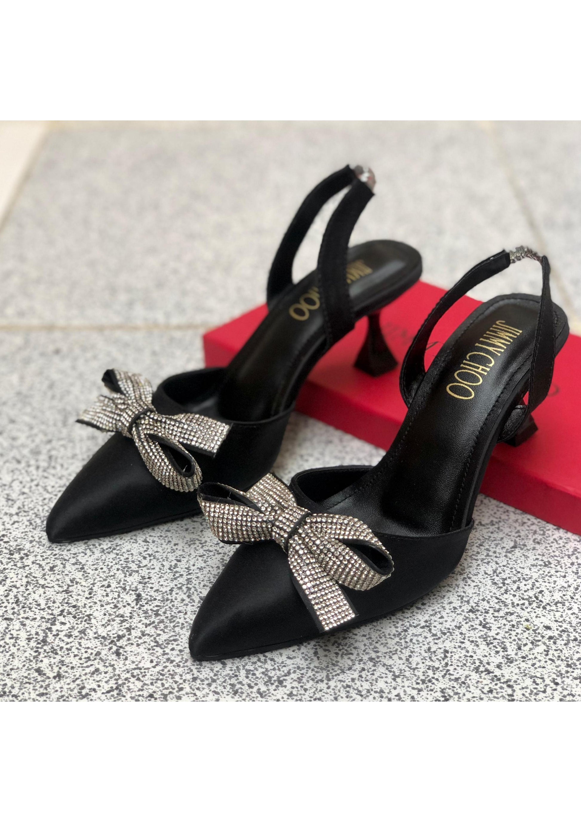 JIMMY CHOO BLACK HEELS SANDAL