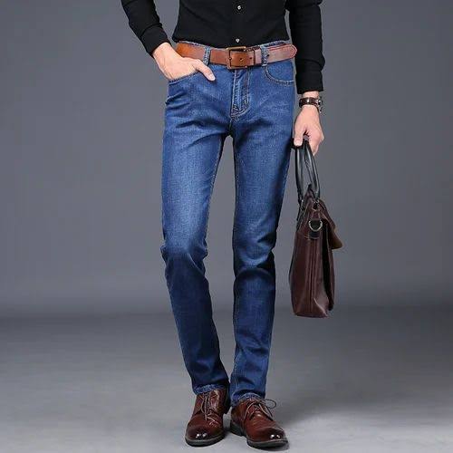 Blue Denim Stright Fit Jean's For Men