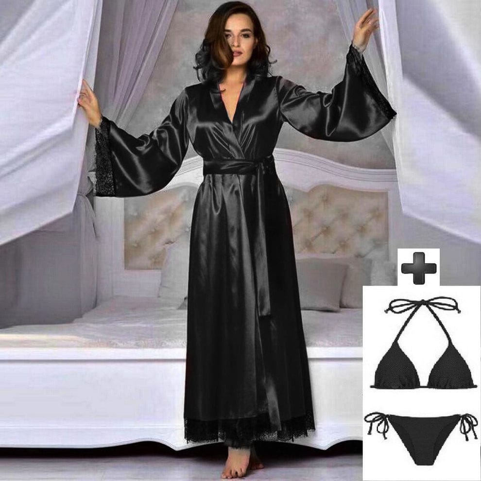 3 Pieces Set Comfortable Nighty Gown & Bikni
