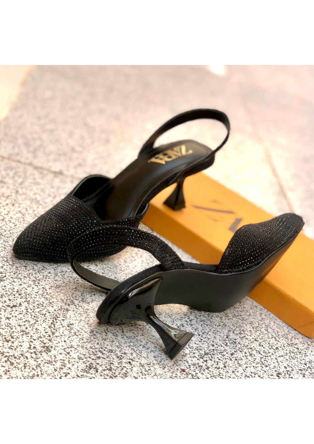 Black Zara Heels Sandal