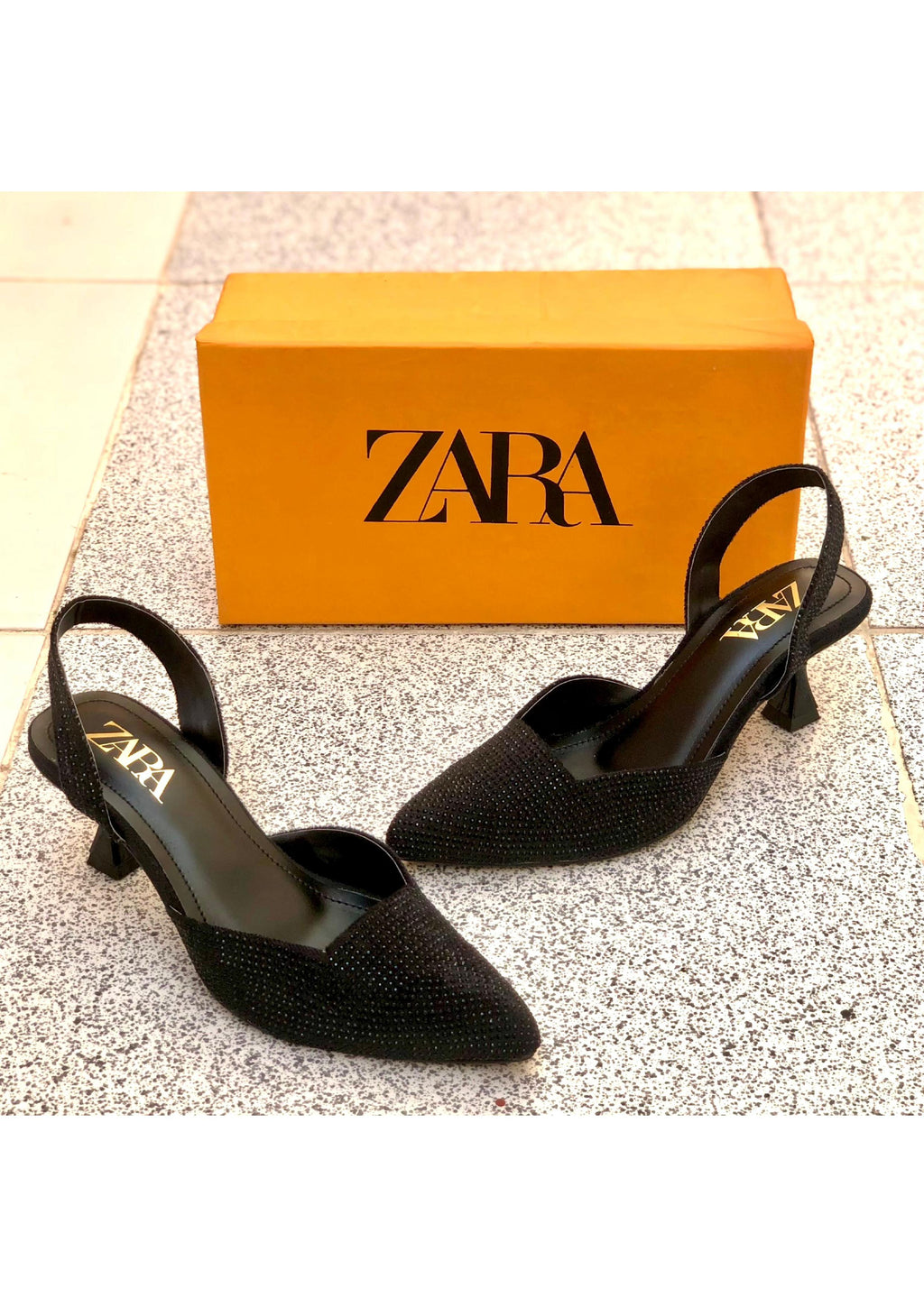 Black Zara Heels Sandal