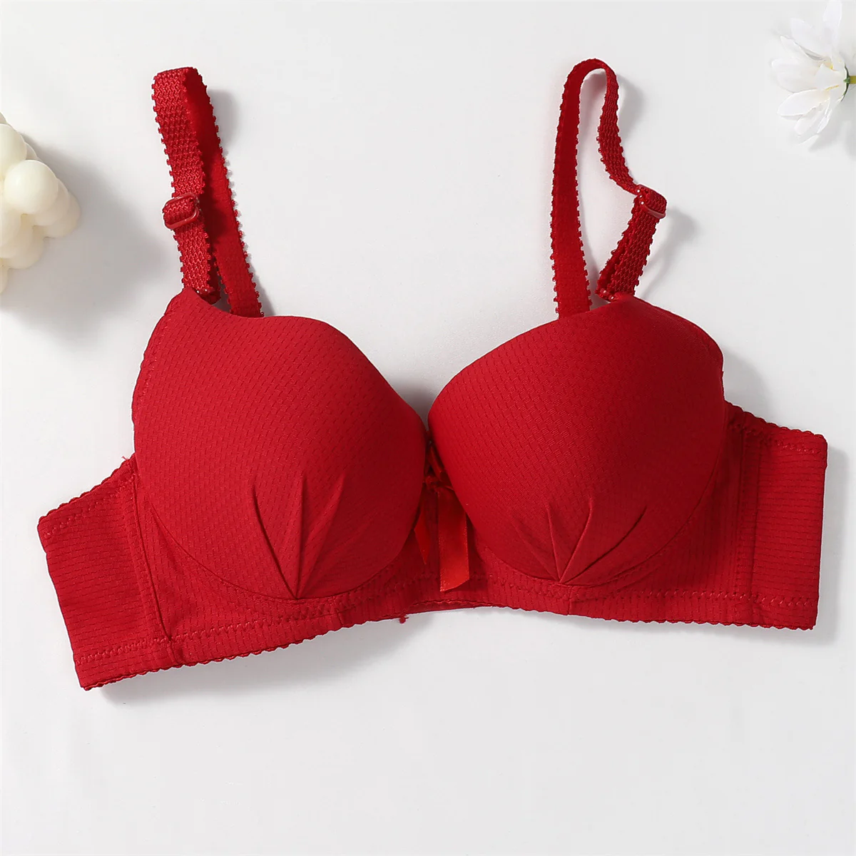 Bow Style Single Padded Wired Pushup Daily Wear Bra