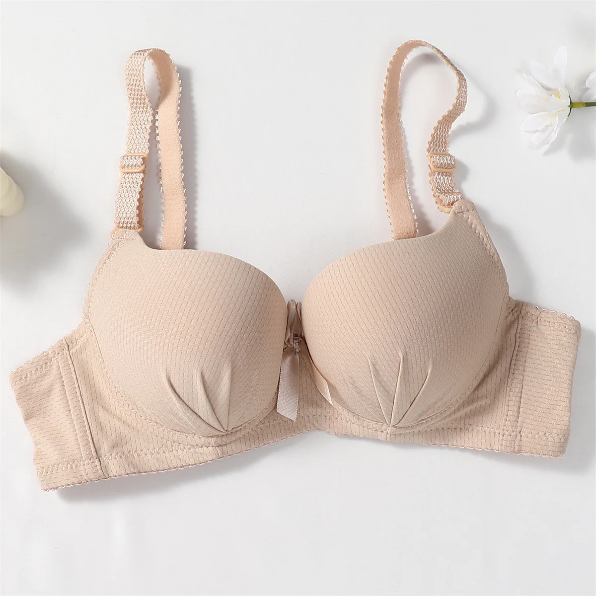 Bow Style Single Padded Wired Pushup Daily Wear Bra