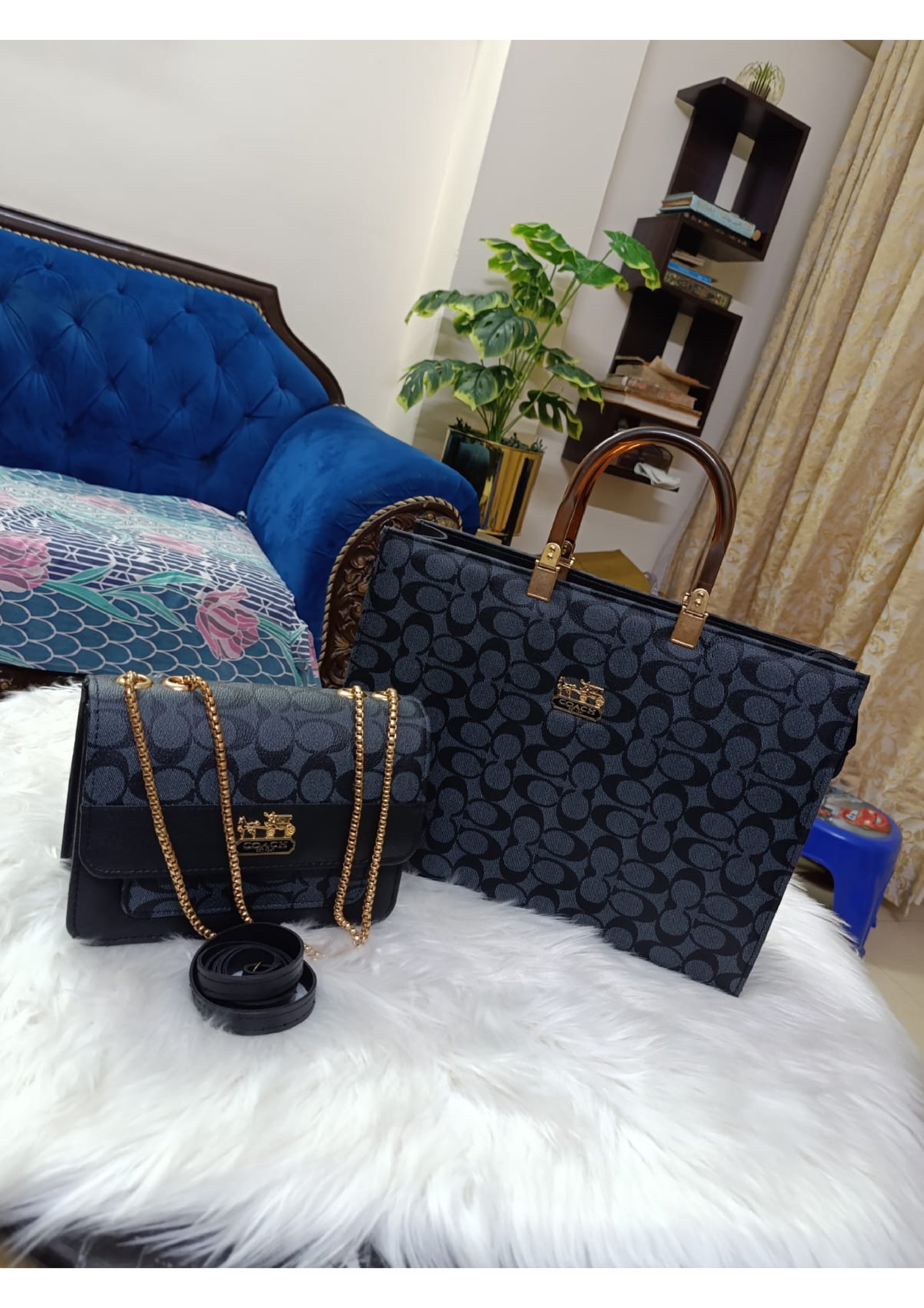 COACH LADIES BAG 2 PIECES SET.
