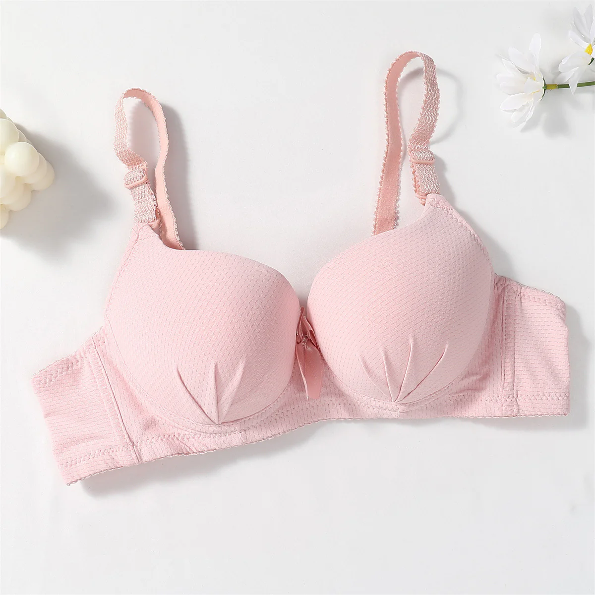 Bow Style Single Padded Wired Pushup Daily Wear Bra