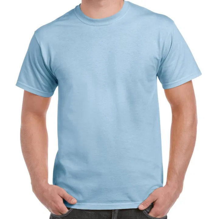 Light Blue Round Neck Tees