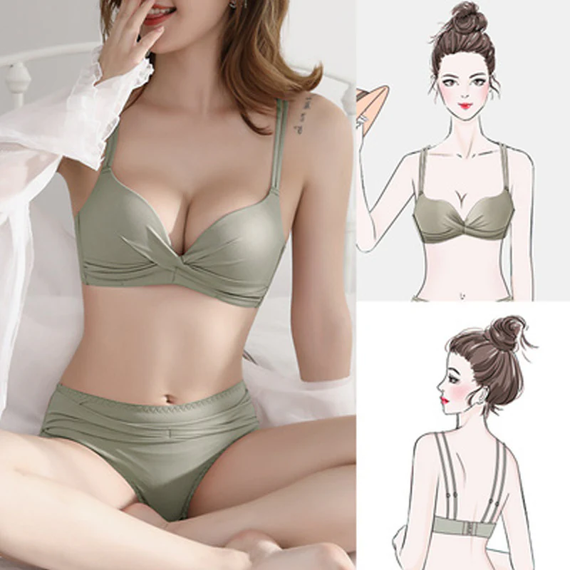 Double Stripped Medium Padded Bra & Panty Set