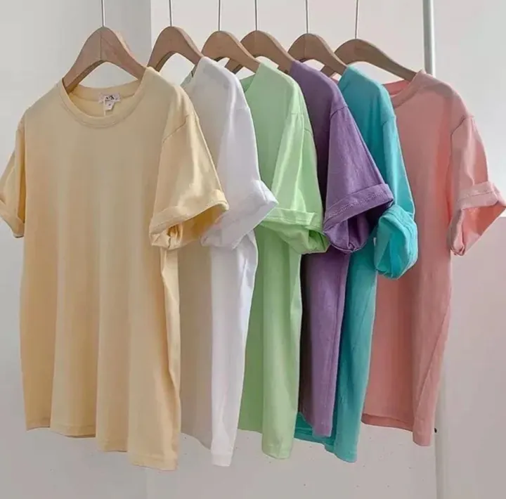 Pack Of 6 Basic Round Neck Tees For Women