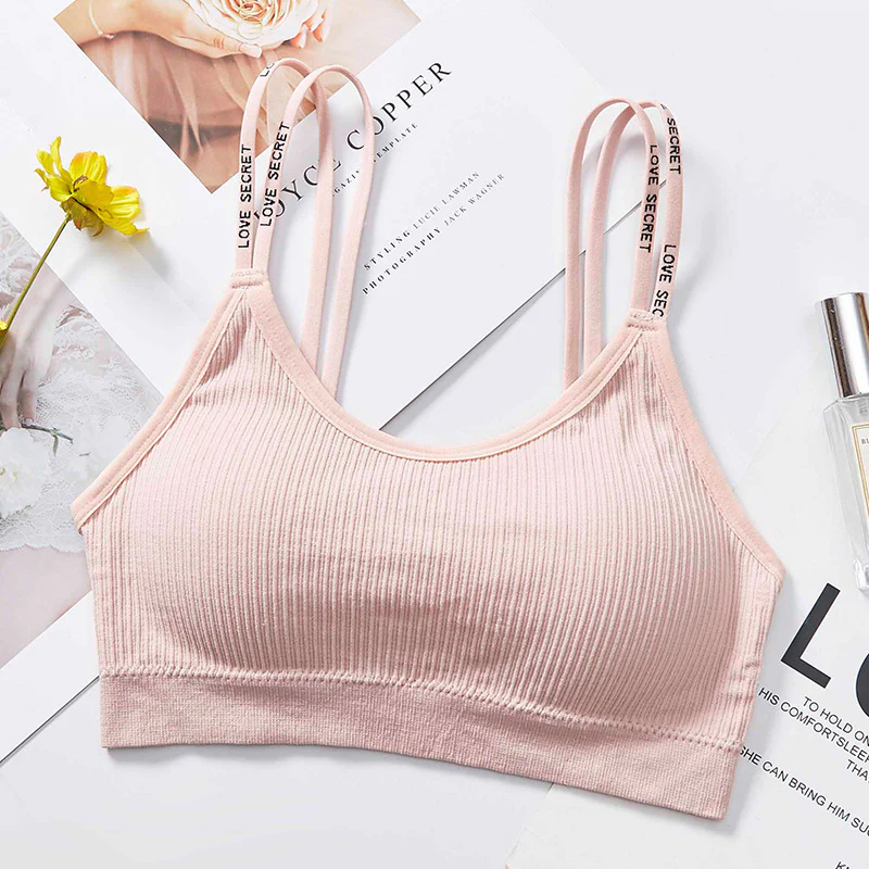 Love Secret Written Double Stripped Bralette
