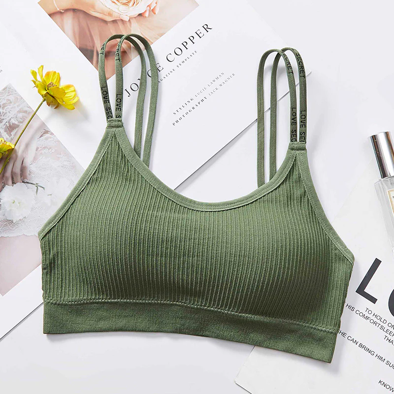 Love Secret Written Double Stripped Bralette