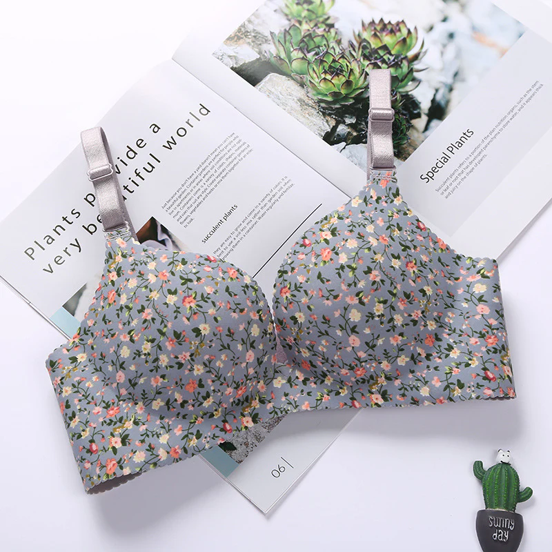 Double Padded Very Soft & Smooth Pushup Flowers Bra