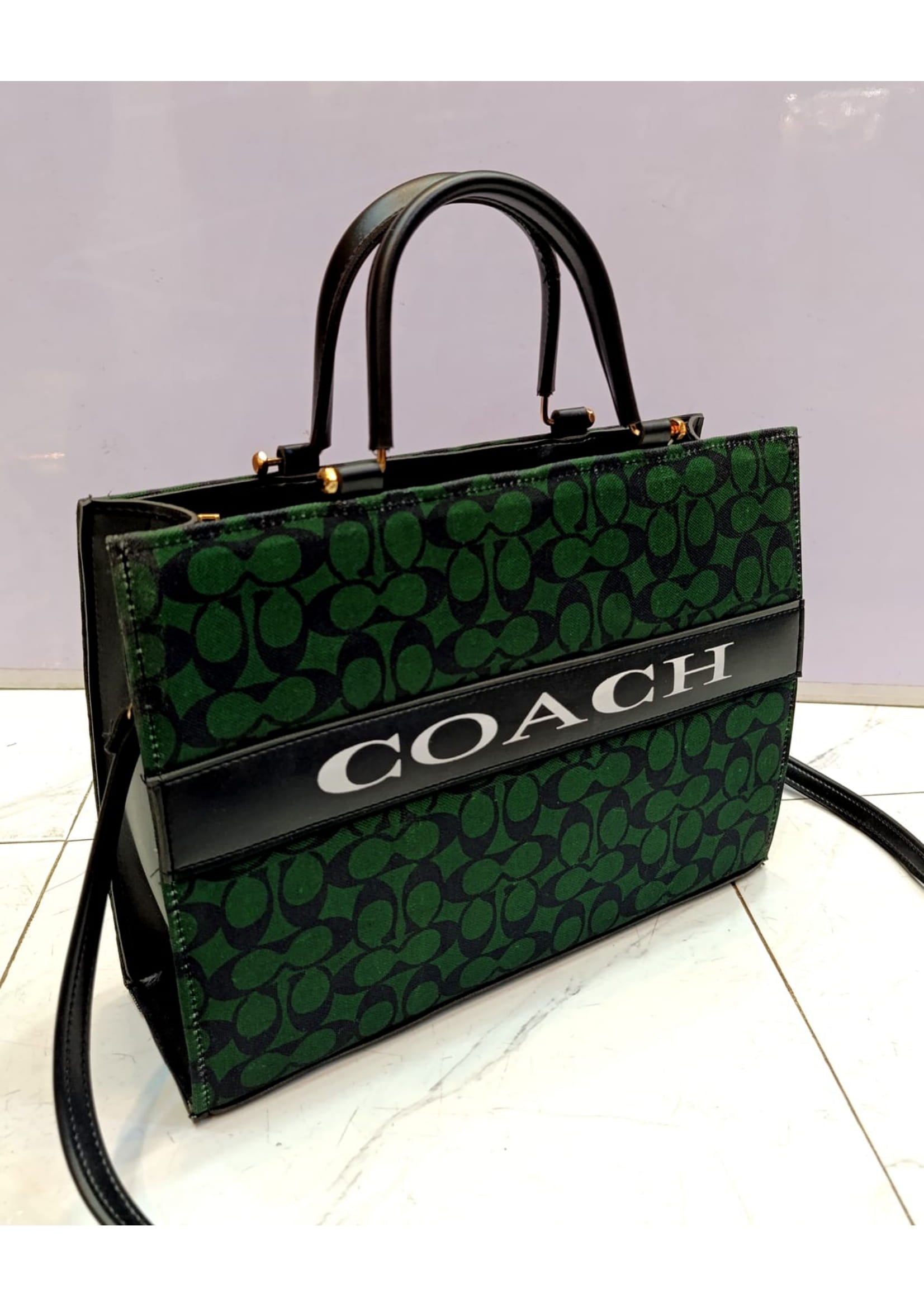Master Piece COACH GREEN BAG