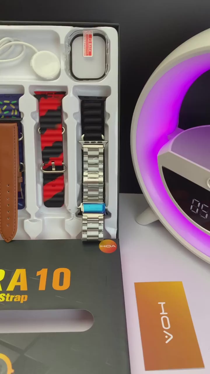 Ultra 10 in 1 Strap Smartwatch ( 10 Straps + Silicone Case ) Full HD BIG DISPLAY ULTRA 9 SMART WATCH