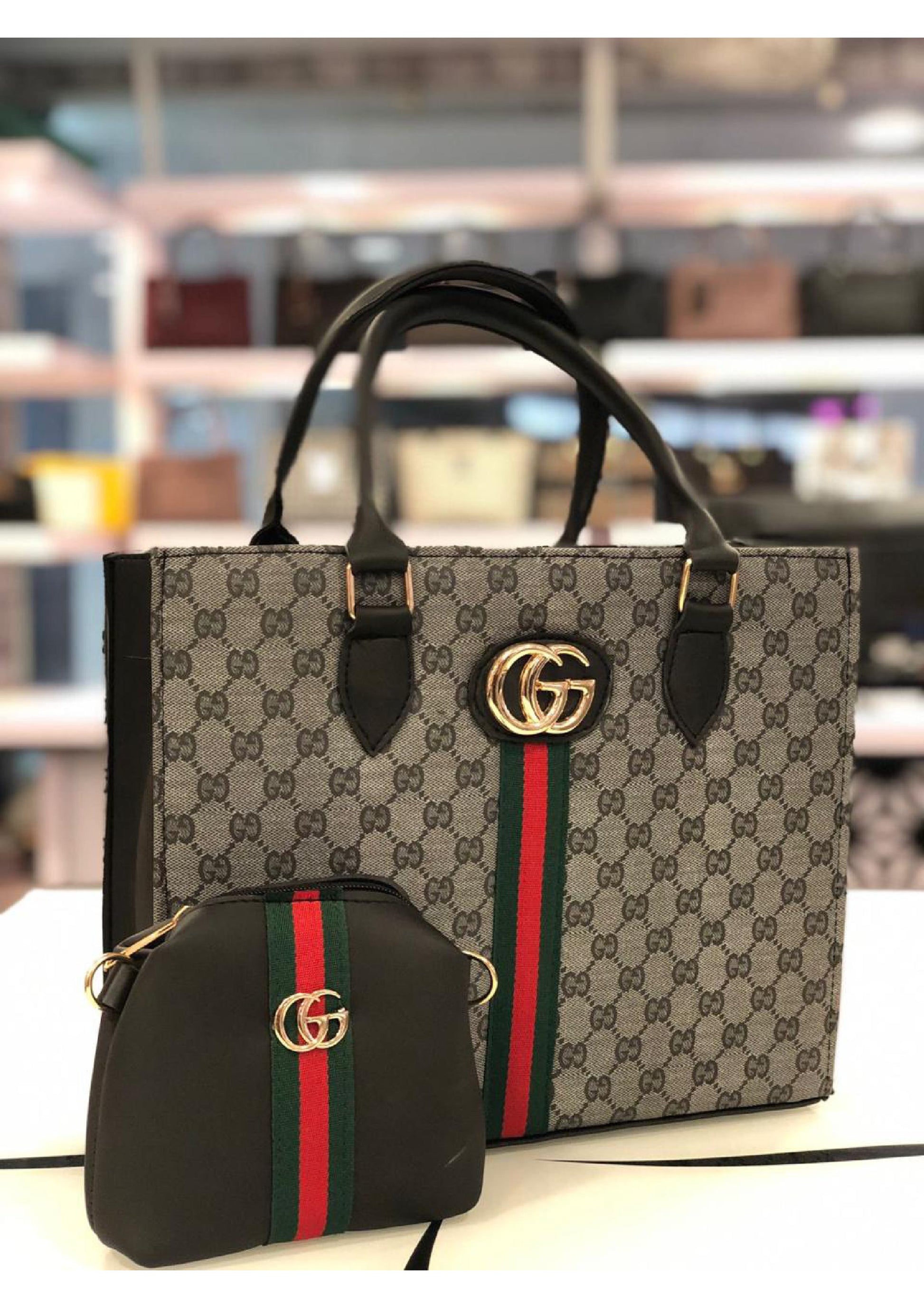 Gucci Tote Bag With Gucci Pouch